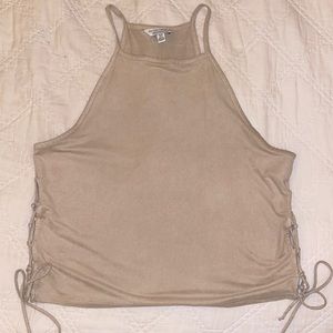 American Eagle suade halter top